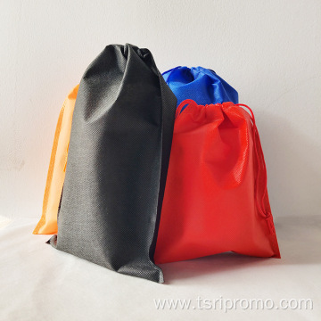 Non-woven drawstring shoe bag